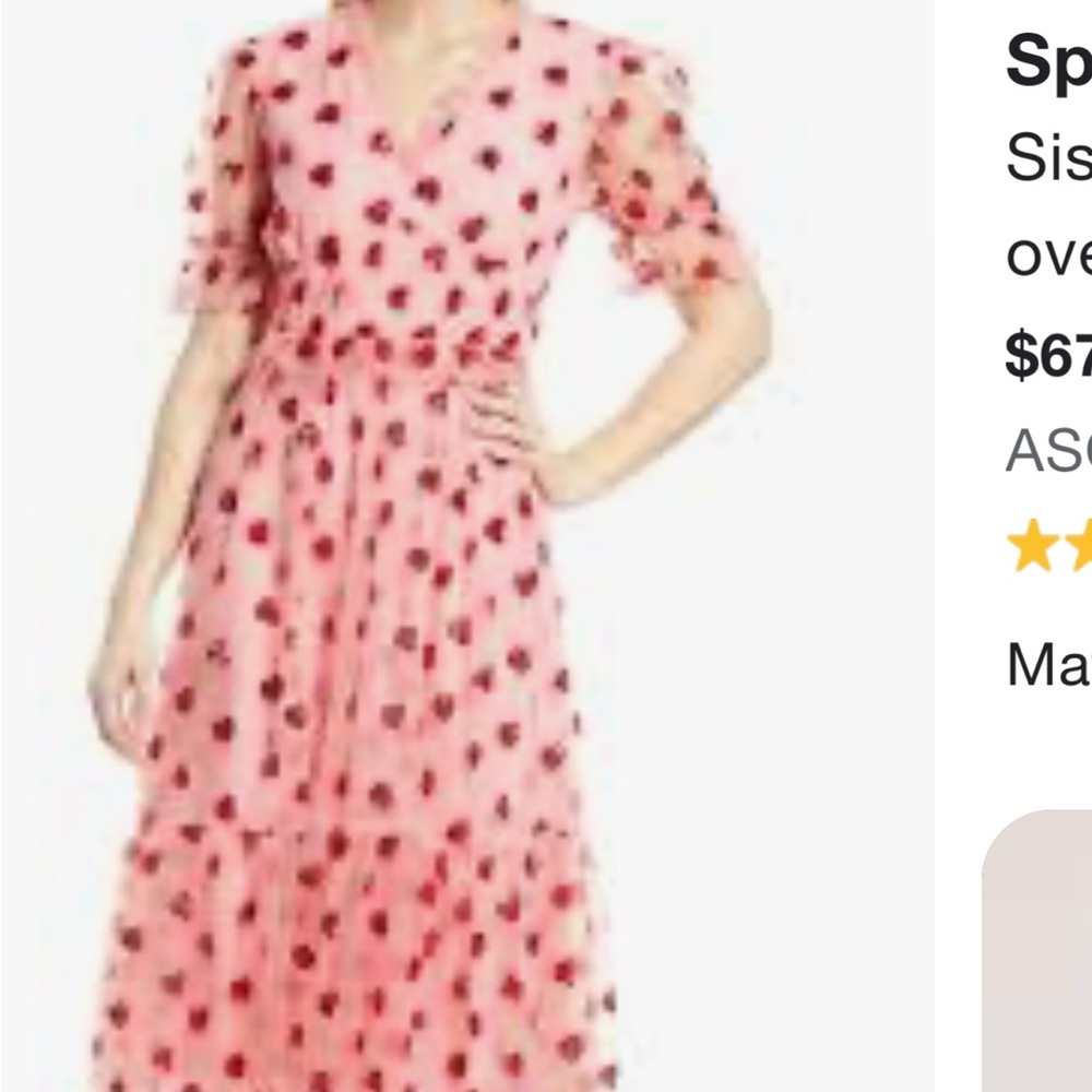 ISO Rachel Parcell sequin heart dress in medium/large